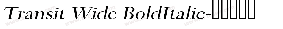 Transit Wide BoldItalic字体转换